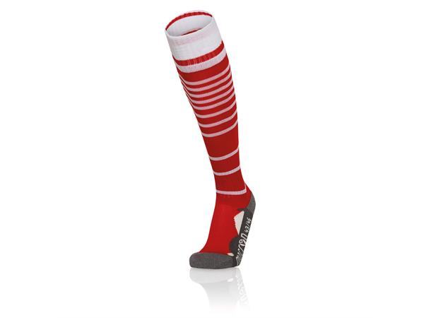Target Socks RED/WHT XS Stripete høye fotballsokker - Unisex 